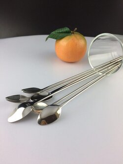 SBS-P ช้อนคนเหล้าสเตนเลสแบบเรียบ 6ชิ้น