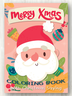 สมุดระบายสีคริสต์มาส (Christmas Coloring Book 1) พร้อมคำพูดวันคริสต์มาส
