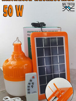 โคมไฟแขวน รุ่น JD-X50 โคมไฟตุ้ม พลังงานแสงอาทิตย์ 50W สั่งการด้วยรีโมท แสงสีขาว (Solar Bulb light 50W)