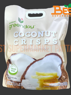 กรีนเดย์ มะพร้าวแผ่นกรอบ 20กรัม x 10ซอง.Greenday Coconut Crisps 20g. x 10bags.