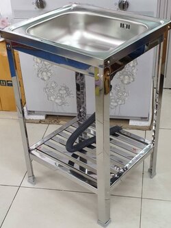 👍 รุ่นแนะนำ 💎 Daimon ตราเพชร ซิงค์ล้างจาน อ่างเดี่ยวสแตนเลสทั้งตัว ขนาด 50x45x78 ซม.