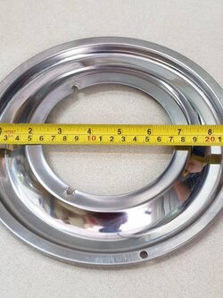 LUCKY FLAME จานสแตนเลส ลัคกี้เฟลมแท้ 100% รองขากระทะ เตาแก๊ส รุ่น AG-101S, AG-102S, AG-2102S ขนาด 9 นิ้ว