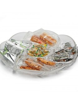 ADPW3-12 จานใส่อาหารแบ่งช่องอคิลิคใส 12 นิ้ว