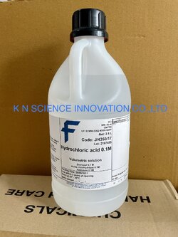 Hydrochloric acid, 0.1M (0.1N), Traceable to NIST & conform to BP/EP, 2.5 L, Fisher J/4350/17