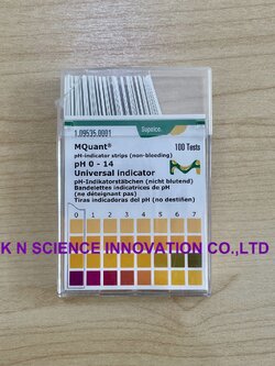 pH-indicator strips pH 0 - 14 Universal indicator , non-bleeding , MQuant® ยี่ห้อ Merck 109535