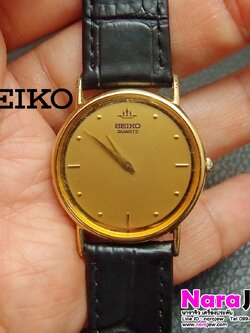 นาฬิกา SEIKO vintage 1987 หน้าปัดสีทอง ของหลุดจำนำ