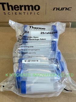 Conical Centrifuge Tube Sterile Polypropylene Centrifuge Tube,50ml Conical Tube Bulk, 25 tubes/pk ,ยี่ห้อNunc™ 339652