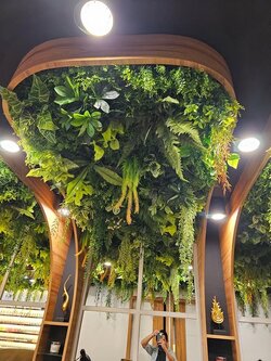 สวนแนวตั้งเทียม Green Wall ผนังต้นไม้เทียม Plant wall สวนแขวนเพดานต้นไม้ปลอม