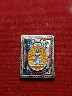 เหรียญแสตมป์เนื้อเงินลงยา หลวงพ่อโสธร ปี 2537 วัดโสธรวรารามวรวิหาร จ.ฉะเชิงเทรา (SKU-03420)