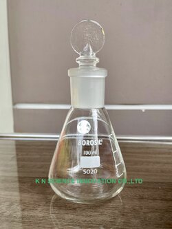 Flasks, Erlenmeyer, Conical, Narrow Mouth ,With Glass Stopper,ฟลาสก์รูปชมพู่ ชนิดจุกแก้วปิด 5020