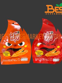 หมึกกรุป เส้นบุกปรุงรสหมาล่า 50 กรัม Muek Groob Konjac Snack with Mala Flavour 50 g.