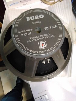 P.AUDIO EU 18 LF โครงปั๊ม