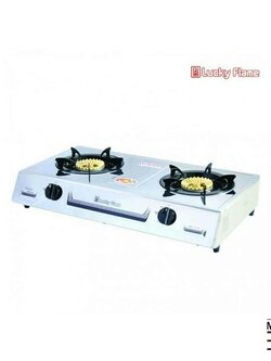 Lucky Flame เตาแก๊ส 2 หัวเตา เนื้อสแตนเลส รุ่น AT-112 (ส่งฟรีทั่วไทย)