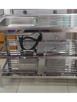 👍 รุ่นแนะนำ 💎 Daimon ตราเพชร ซิงค์ล้างจาน อ่างสแตนเลสทั้งตัว ชั้นวางด้านล่าง 2 ชั้น ขนาด 100x50x77 ซม. หนาและแข็งแรง