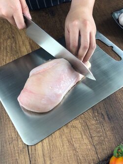 CBSS-S เขียงสเตนเลส ไซส์S ผลิตจากสเตนเลสเกรดพิเศษ AISI 304 ปลอดสนิม