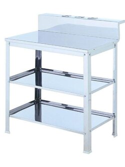 Lucky flame โต๊ะวางเตาคู่2หัวเตา สเตนเลสทั้งตัว รุ่นSB-602