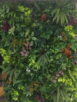 สวนแนวตั้งเทียม Green Wall ผนังต้นไม้เทียม Plant wall สวนแขวนเพดานต้นไม้ปลอม