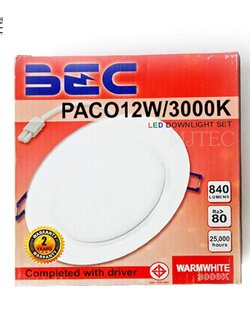 โคมไฟ LED DOWN LIGHT SET ยี่ห้อ BEC รุ่น PACO12W/3000K 12W แสงWarmwhite