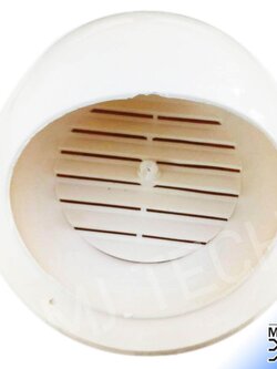 MJ-TECH หน้ากาก หน้ากากครอบ ช่องลมระบายอากาศ กันแมลง สำหรับภายนอก พลาสติก 4" (สินค้ามีตำหนิ)