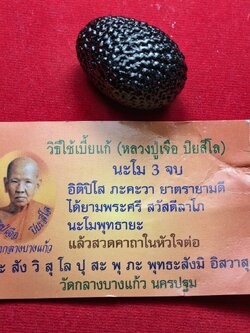 เบี้ยแก้หลวงปูู่เจือ วัดกลางบางแก้ว จ.นครปฐม พร้อมใบคาถา (SKU-13645)