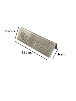 SS-RESERVED1 ป้ายจองโต๊ะสเตนเลส ป้ายจองโต๊ะสเตนเลส