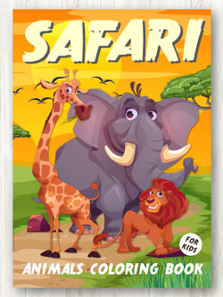 สมุดระบายสีสัตว์ป่า Safari Animals Coloring Book