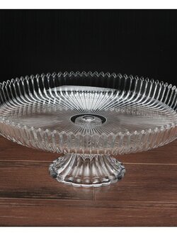 ADPW1-13S จานโชว์อาหารอคิลิคใส 13 นิ้ว พร้อมขา