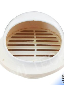 MJ-TECH หน้ากาก หน้ากากครอบ ช่องลมระบายอากาศ กันแมลง สำหรับภายนอก พลาสติก 6" (สินค้ามีตำหนิ)