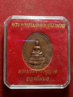 เหรียญพระพุทธเมตตาเสนานาถ หลัง ภปร. โดยพระบรมราชานุญาต กองทัพบก พร้อมกล่อง (SKU-12665)