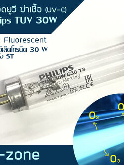 PHILIPS หลอดไฟฆ่าเชื้อ TUV30W/T8 GERMICIDAL UVC Lamps 30 วัตต์