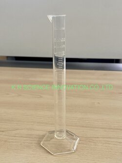 Measuring Cylinder ,Tarsons กระบอกตวงพลาสติกฐานหกเหลี่ยม พลาสติกเนื้อ PMPสีใส T3460
