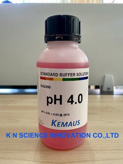 pH buffer 4.0 Colour Coded Red Indicator KemAus 500 ML KA 2490