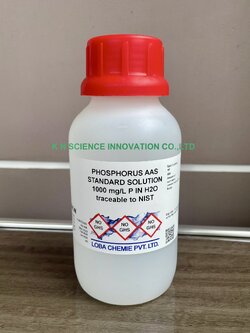 Phosphorous (in diluted H2O), 1000 mg/l, AAS standard, NIST Traceable, 500 ml ,Loba A280W00500