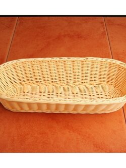 PBB-24 ตะกร้าพลาสติกสาน แบบวงรี