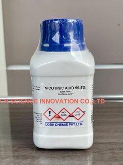 Nicotinic acid, 99.5%, Extra Pure 59-67-6, 100 g,Loba 0490500100