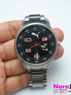 นาฬิกาหลุดจำนำ นาฬิกา PUMA รุ่น Takepole position หน้าปัดสีดำ หน้าปัด 43 มม. ตัวเรือน Stainless steel