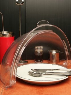 PBC-1 ฝาครอบอาหารกลมใสเปิด-ปิด 2 ด้าน