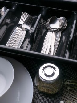 SFH-3BK ถาดพลาสติกสีดำ 4 ช่อง