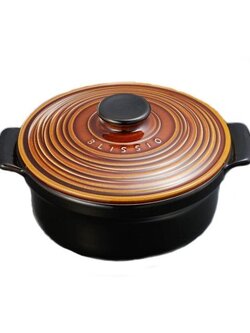 701-2411 BLISSIO 24cm หม้อเคลือบดินเผา(GINPO) ขนาดบรรจุ 3.0 ลิตร