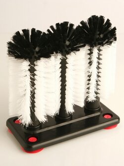 GPB-1 แปรงพลาสติกสำหรับล้างแก้ว 3 หัวแปรง