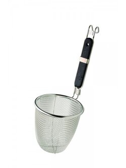 NS-14BH ที่ลวกก๋วยเตี๋ยวด้ามไม้สีดำ 14 ซม.