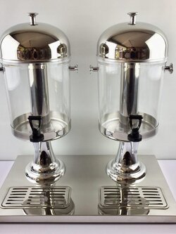 JD-10 ที่กดน้ำสเตนเลสแบบ 2 โถ สีเงิน