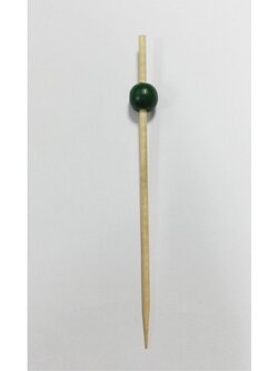 WCP120 ไม้จิ้มค็อกเทลหรือไม้บาร์บีคิวสีเขียวแบบกลม