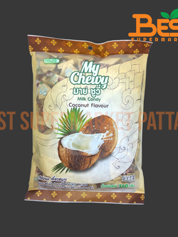 มายชูวี่ ลูกอมเคี้ยวหนึบกลิ่นมะพร้าว 360 กรัม.My Chewy Brand My Chewy Milk Candy Coconut Flavour 360 g.