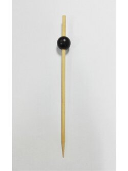 WCP81 ไม้จิ้มค็อกเทลหรือไม้บาร์บีคิวสีดำแบบกลม