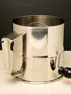 FW-51 ที่ผสมแป้งพร้อมตาข่ายกรองแป้งสเตนเลส