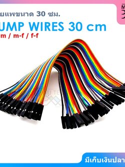 JUMP WIRES สายแพ ขนาด 30 cm ผู้-ผู้ / ผู้-เมีย / เมีย-เมีย