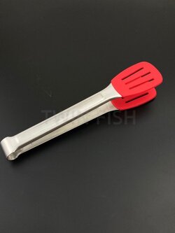 STLS-9R ที่คีบอาหารใบซิลิโคนสีแดง