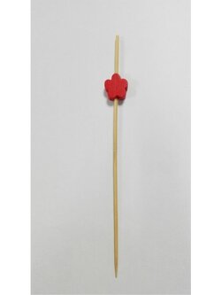 WCP200 ไม้จิ้มค็อกเทลหรือไม้บาร์บีคิวสีแดงแบบดอกไม้