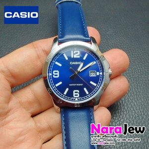 นาฬิกา CASIO คาสิโอ รุ่น MTP-V004L-2B หน้าปัดน้ำเงิน ใส่ได้ทั้งหญิงและชาย **สำหรับข้อมือ 14-18 ซม **